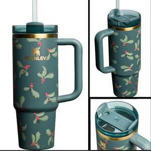Stanley 30oz Quencher H2.0 FlowState Tumbler / Holiday Botanicals pattern / NEW